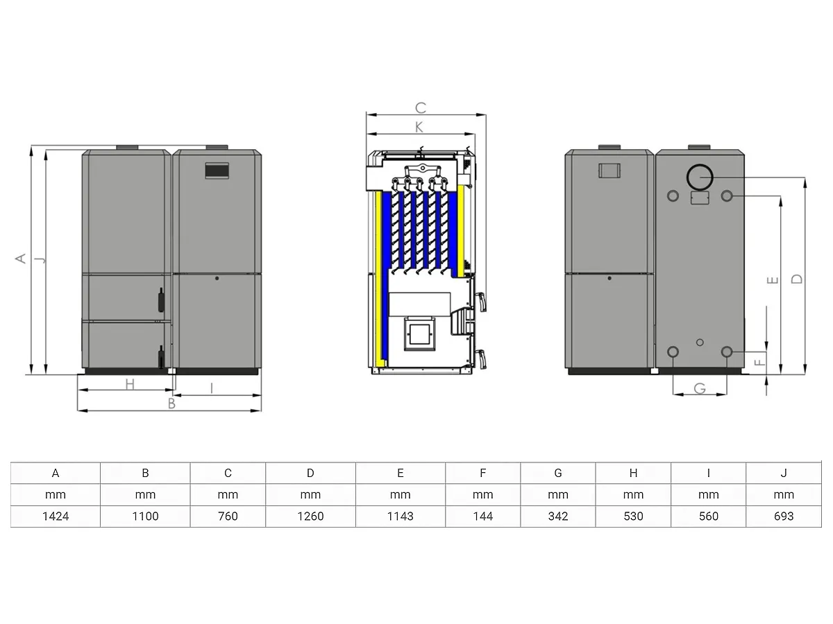 Cazan combustibil solid Stalmark Eko Silver II 24Kw + Ventilator
