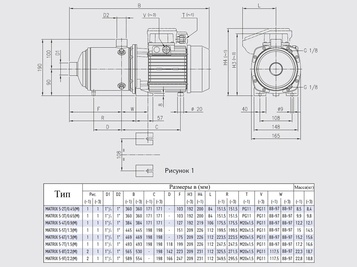 Pompa de suprafata EBARA MATRIX 5-6T/1,3 KW