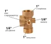 Conector Bronz 5 ieșiri Pedrollo