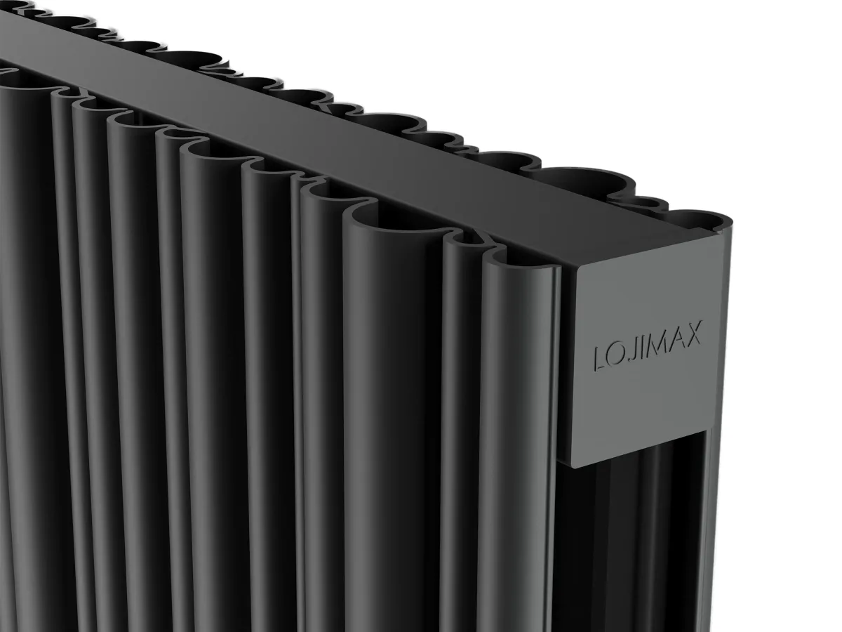 Calorifer decorativ LOJIMAX, colectie BAMBOO DOUBLE Black Matt Anodising
