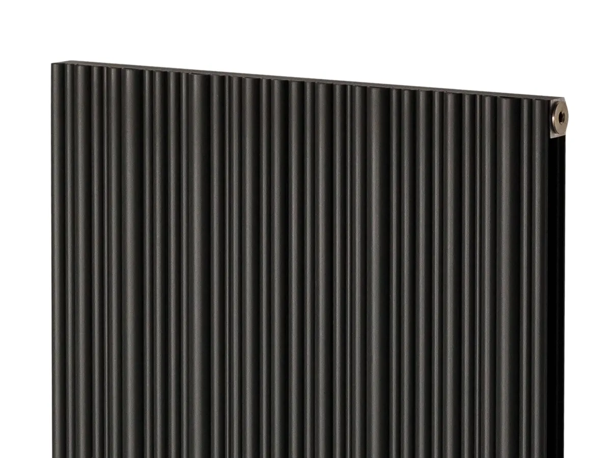 Calorifer decorativ LOJIMAX, colectie BAMBOO DOUBLE Black Matt Anodising