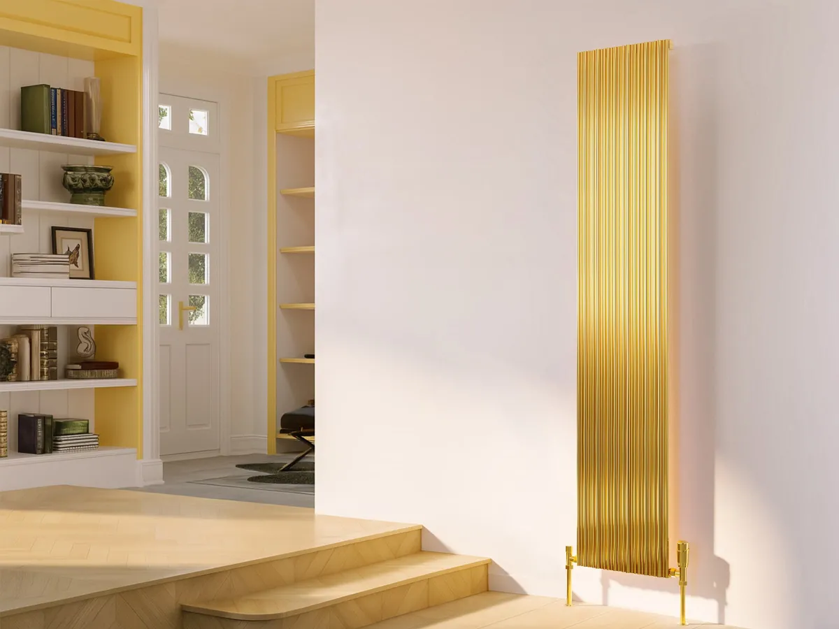 Calorifer decorativ LOJIMAX, colectie BAMBOO DOUBLE Gold Matt Anodising