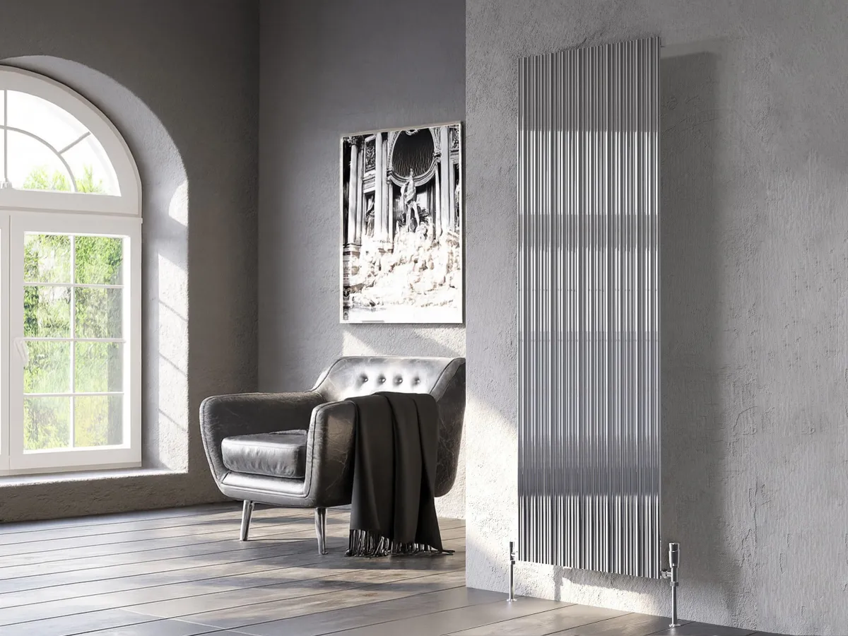 Calorifer decorativ LOJIMAX, colectie BAMBOO Chrome Anodising