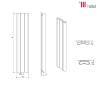 Radiator design aluminiu Carisa CURVY 1800x370 White