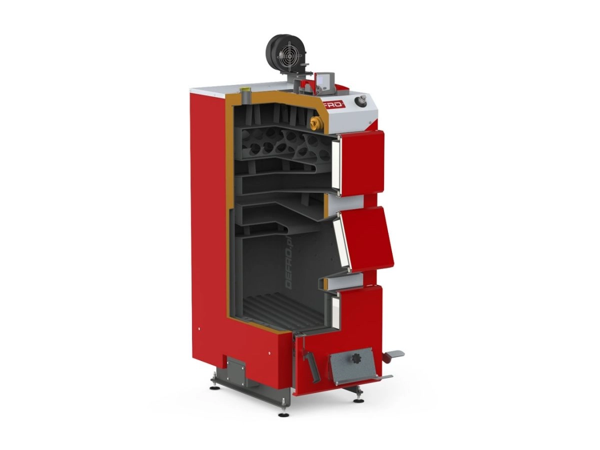 Cazan pe combustibil solid cu incarcare manuala DEFRO KDR PLUS 3 A 12 kW