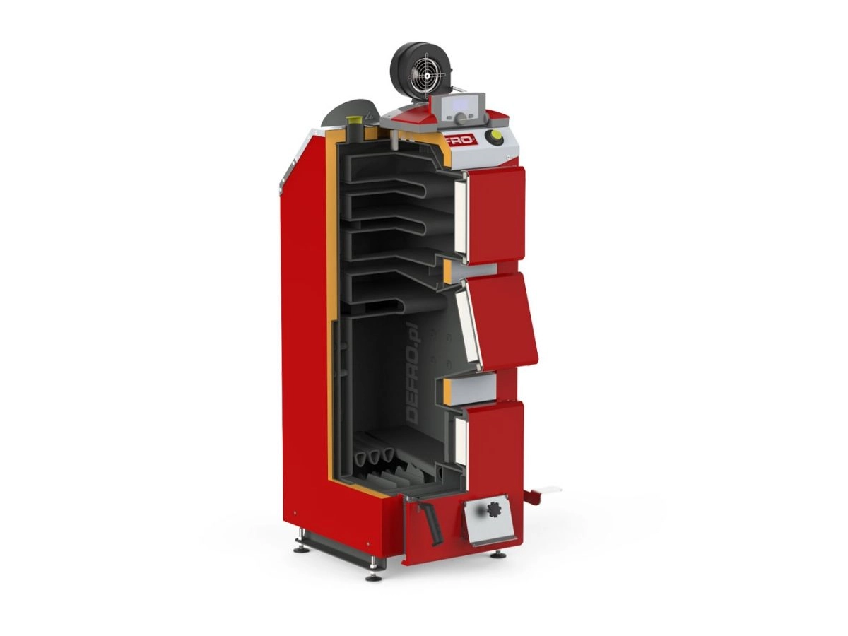 Cazan pe combustibil solid cu incarcare manuala DEFRO OPTIMA KOMFORT PLUS A 15 kW