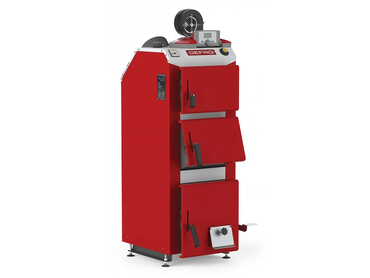 Cazan pe combustibil solid cu incarcare manuala DEFRO OPTIMA KOMFORT PLUS A 25 kW