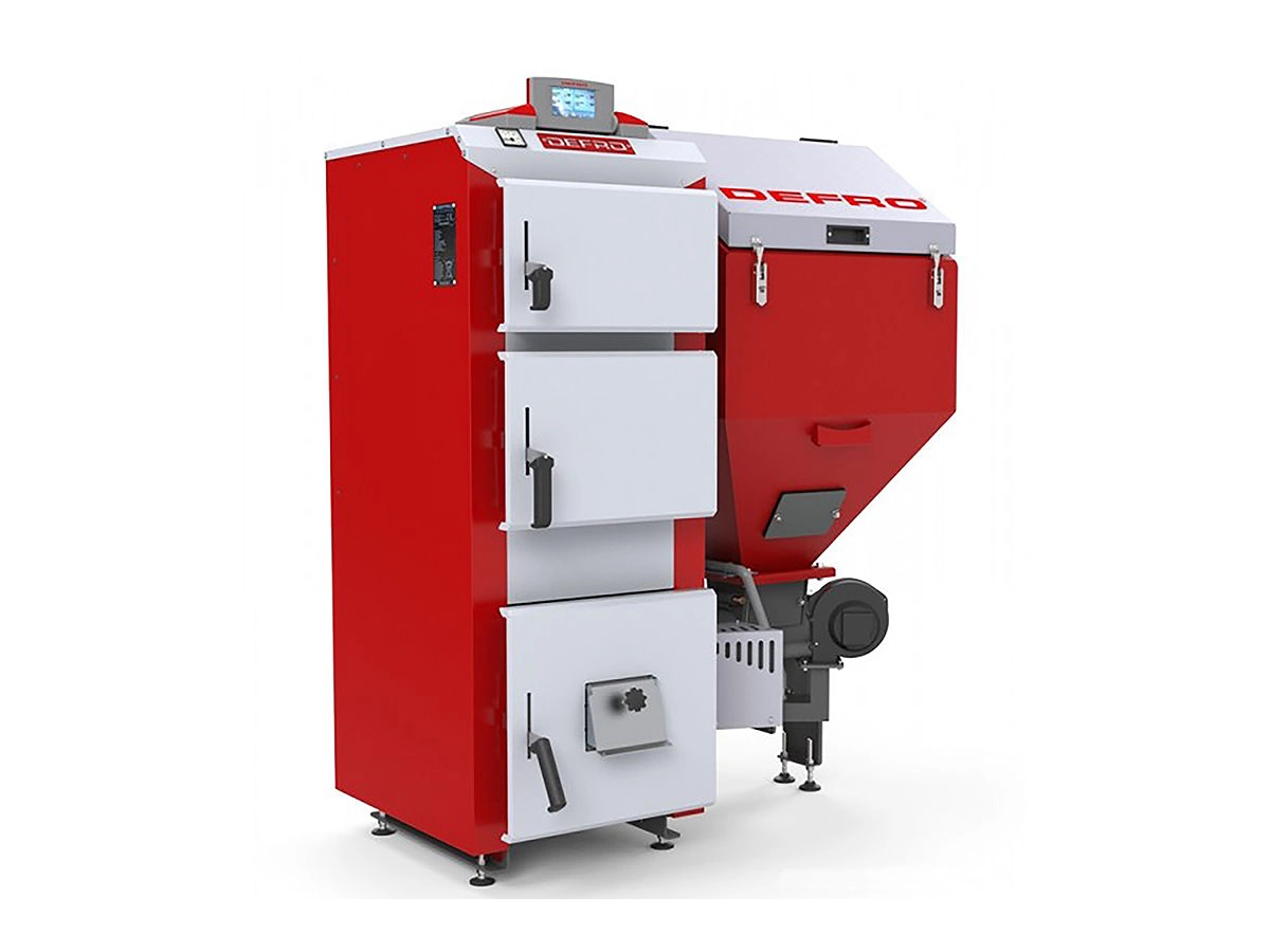 Cazan pe combustibil solid cu incarcare automata DEFRO AGRO DUO UNI R 15 kW