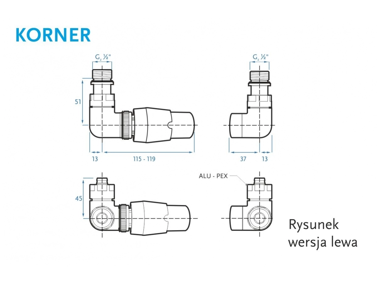 Robinet cu cap termostat Gorgiel Korner Left (01)
