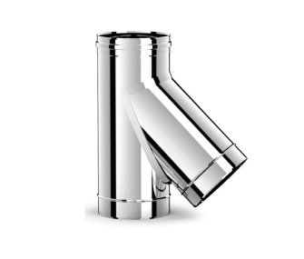 Teu 135° ne izolat pentru cos de fum SOLINOX d.150 (inox 304)