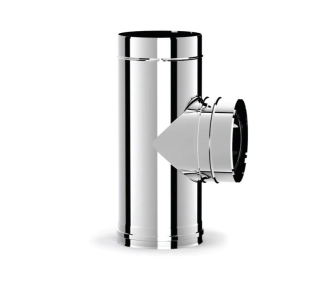 Teu 90° ne izolat pentru cos de fum SOLINOX d.180 (inox 304)