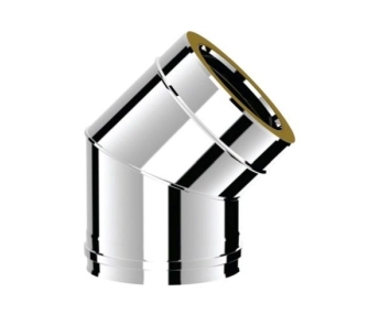 Unghi 45° izolat pentru cos de fum SOLINOX d.150-200 (inox 304/304)