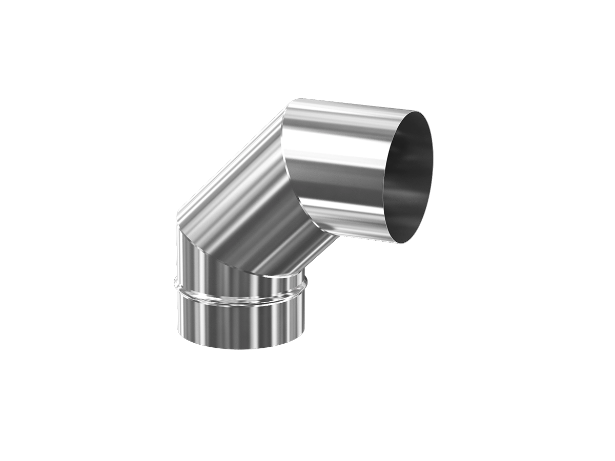 Unghi 90° pentru cos de fum CORAX d.100 mm (inox 304)