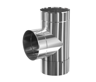 Teu 90° pentru cos de fum CORAX d.100 mm (inox 304)