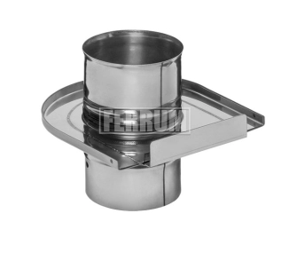 Шибер-задвижка FERRUM d.115 мм (inox 430/0,8 мм)