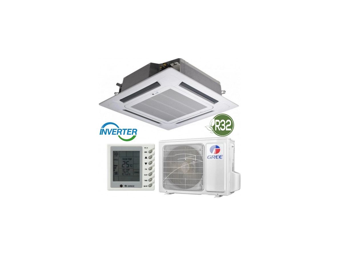 Кондиционер GREE тип КАССЕТА Inverter серия U-MATCH GUD140T-A-T+GUD140W-HhA-X