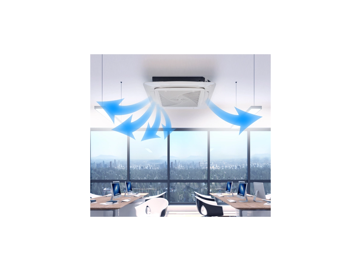 Кондиционер инверторный кассетный 4-поточный HAIER AB35S2SC2FA/1U35S2SM1FA + панель
