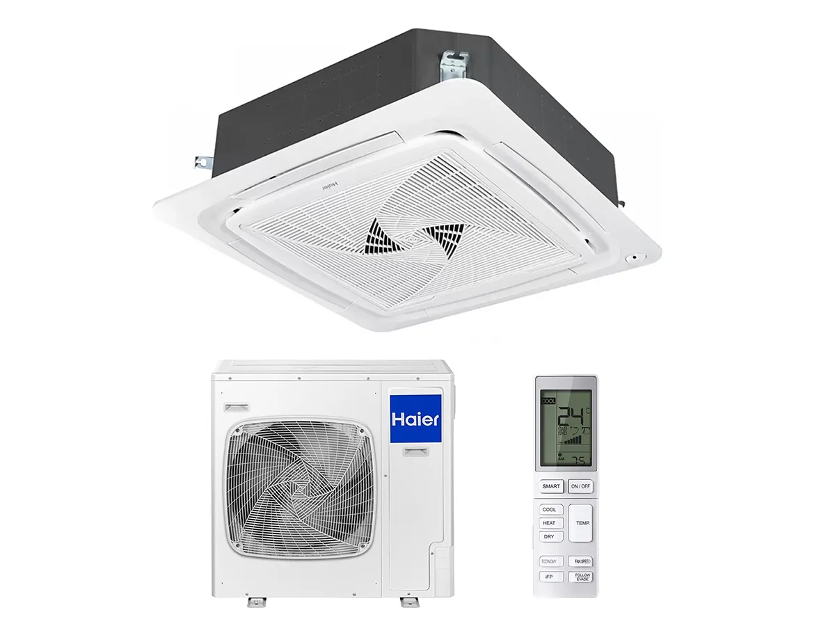 Кондиционер инверторный кассетный круглый HAIER ABH125K1ERG/1U125S2SN2FB + панель