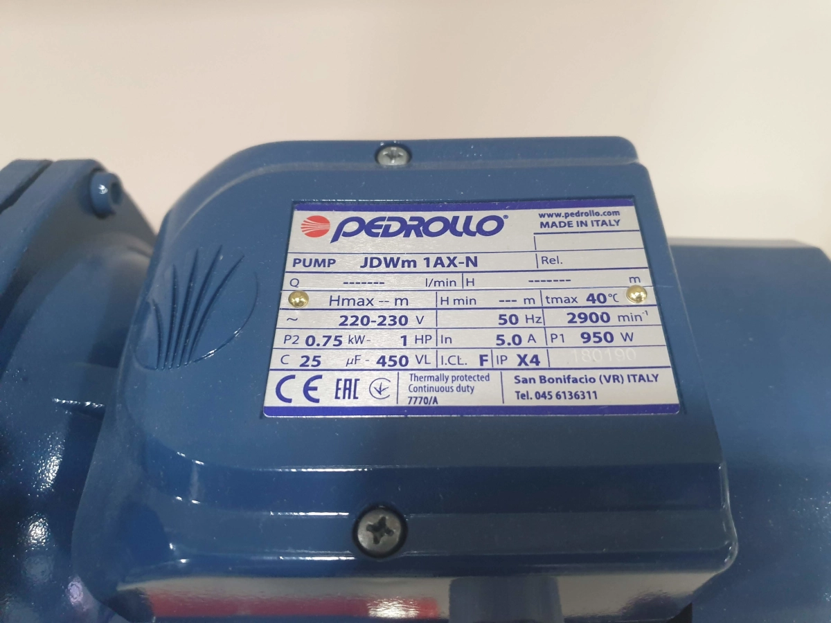 Hidrofor Pedrollo JDWm1AX-30-4-24CL (pina la 25m, 0,75kW) cu protectie