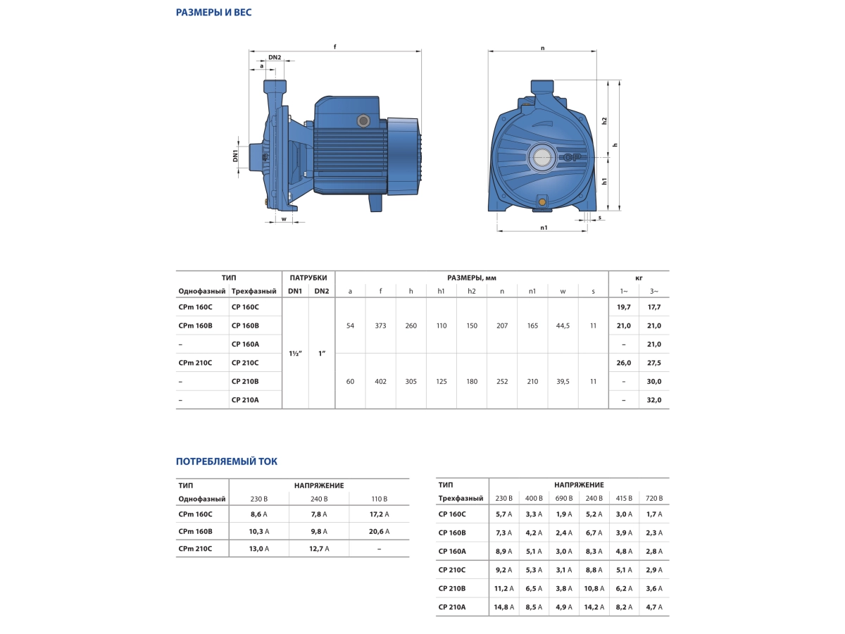 Pompa electrica centrifuga Pedrollo CPm 160B (CPm25/160A)