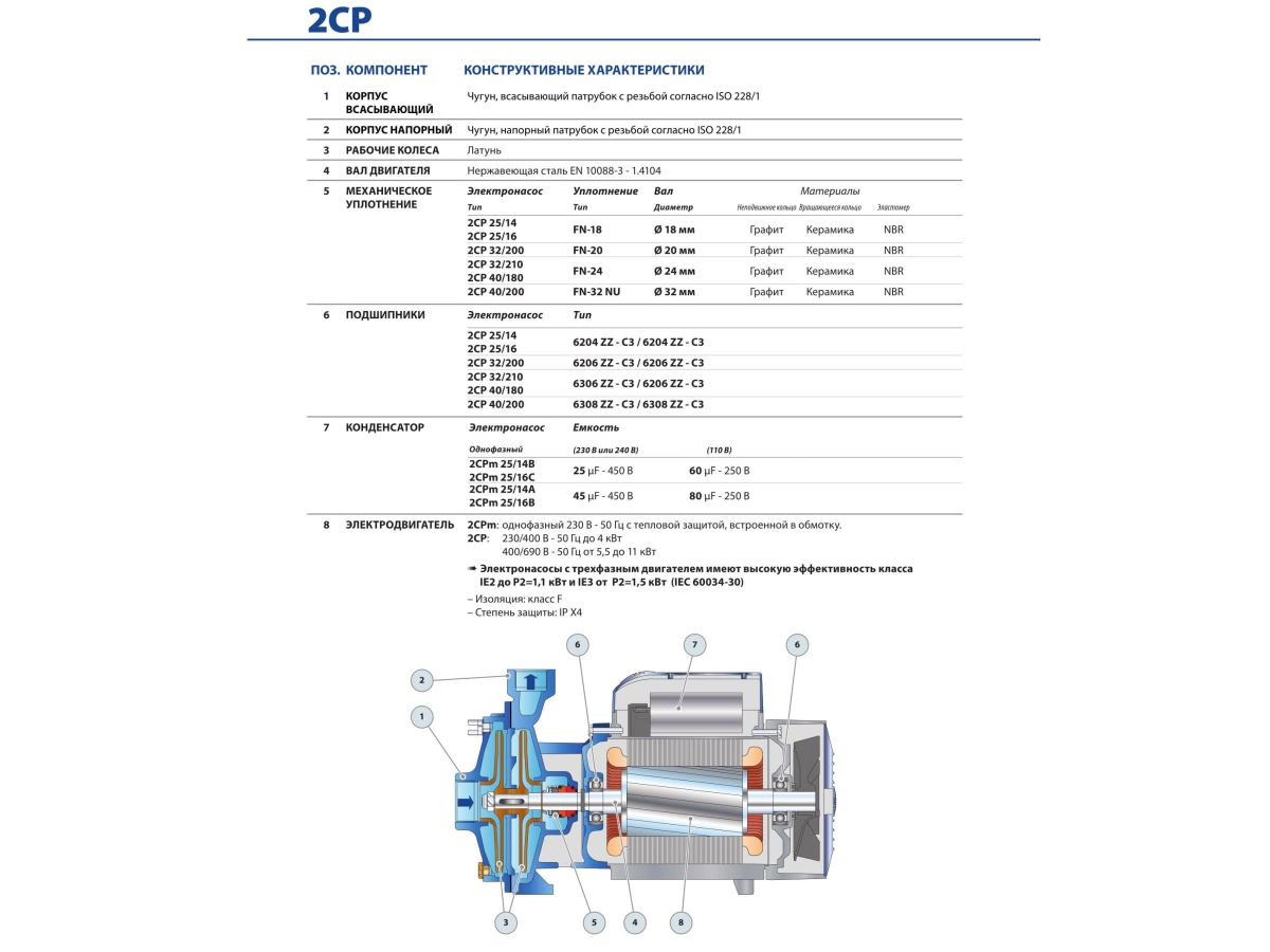 Pompa electrica centrifuga cu doua rotoare Pedrollo 2CPm25/14A (2CPm160/160)