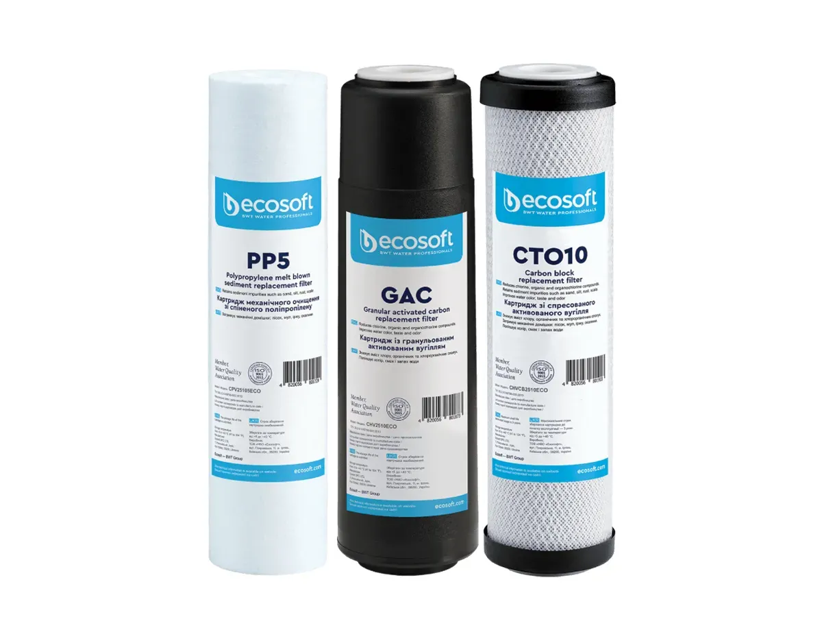 Set cartuse 1-2-3 ECOSOFT pentru osmoza inversa