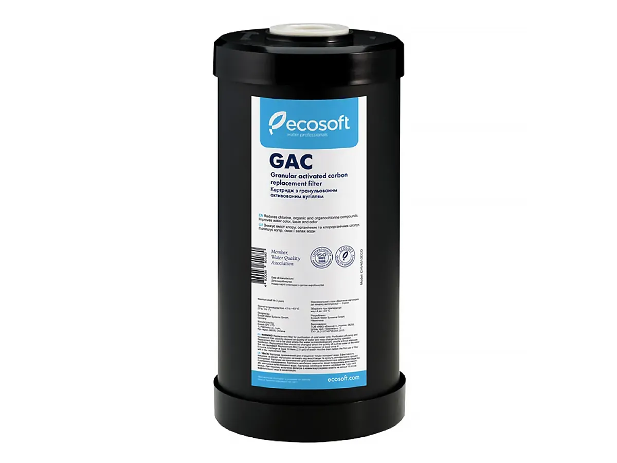 Cartuș pentru îndepărtarea clorului GAC ECOSOFT 4,5"x10"