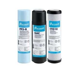Set îmbunătățit de cartușe ECOSOFT 1-2-3 pentru filtru cu osmoză inversă