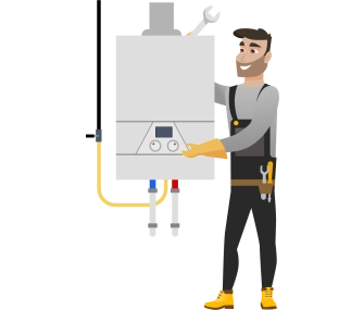 Стандартный монтаж газового котла на 25-28kW