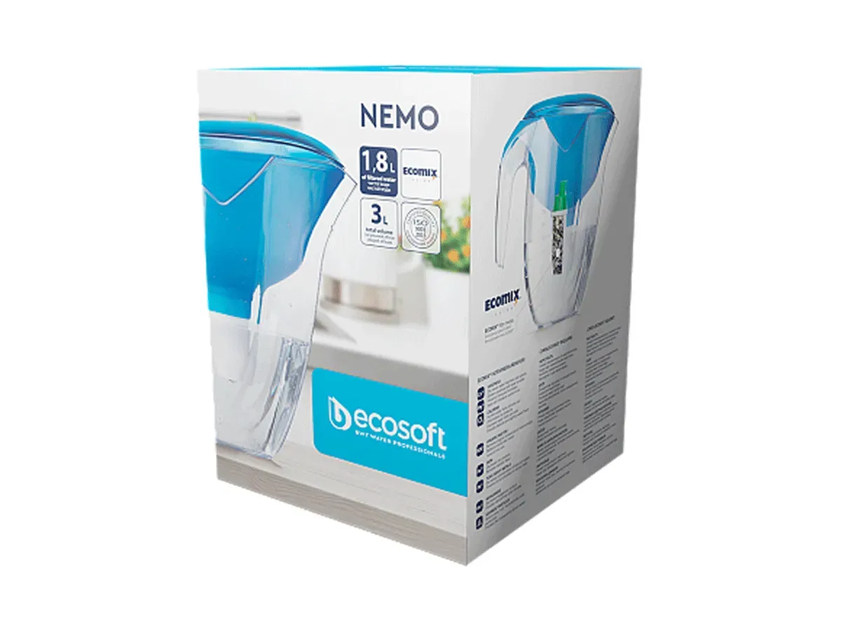 Filtru ECOSOFT NEMO albastru + 5 cartușe