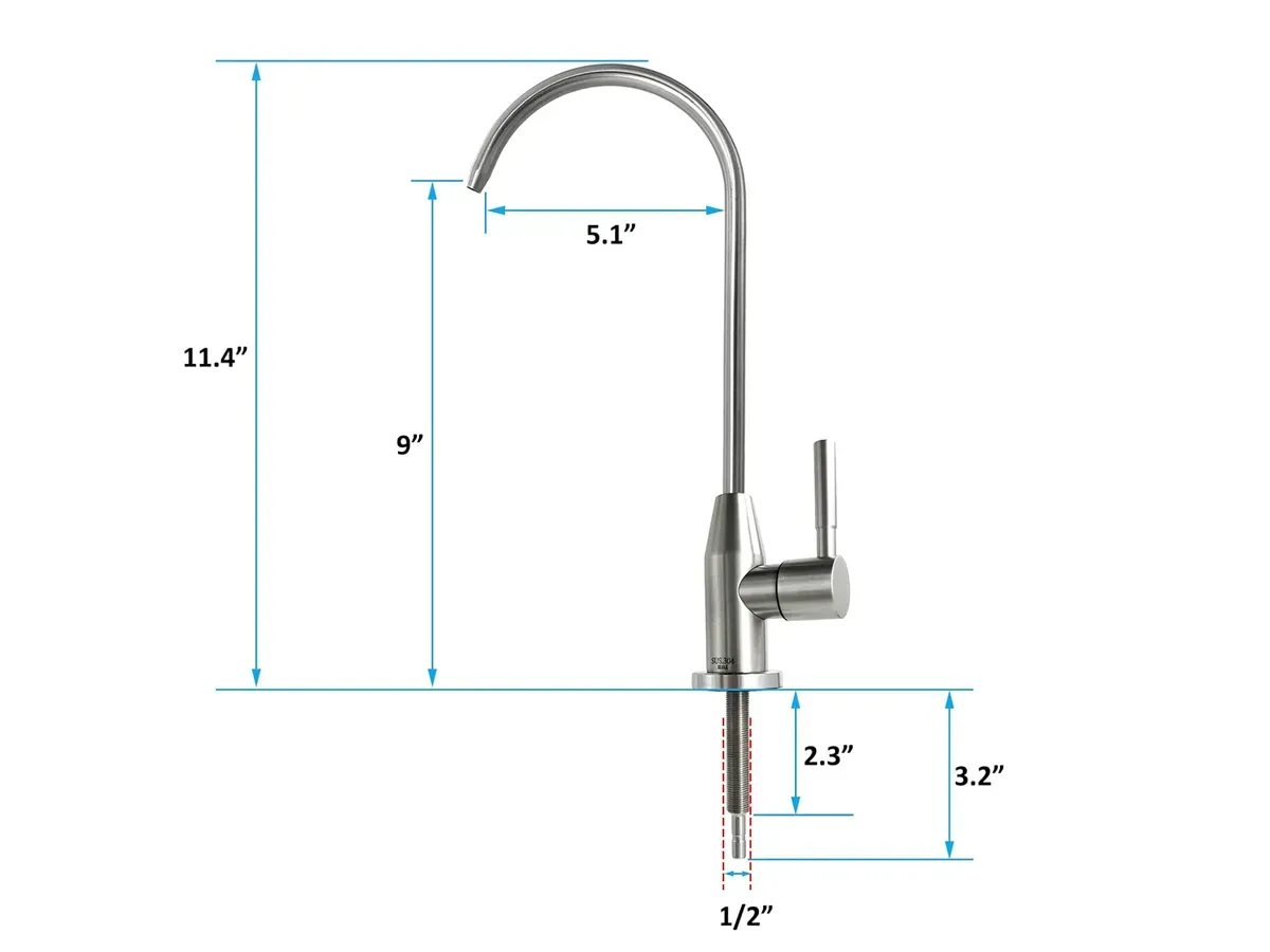 Robinet pentru sistem de osmoza inversa SUS304 INOX