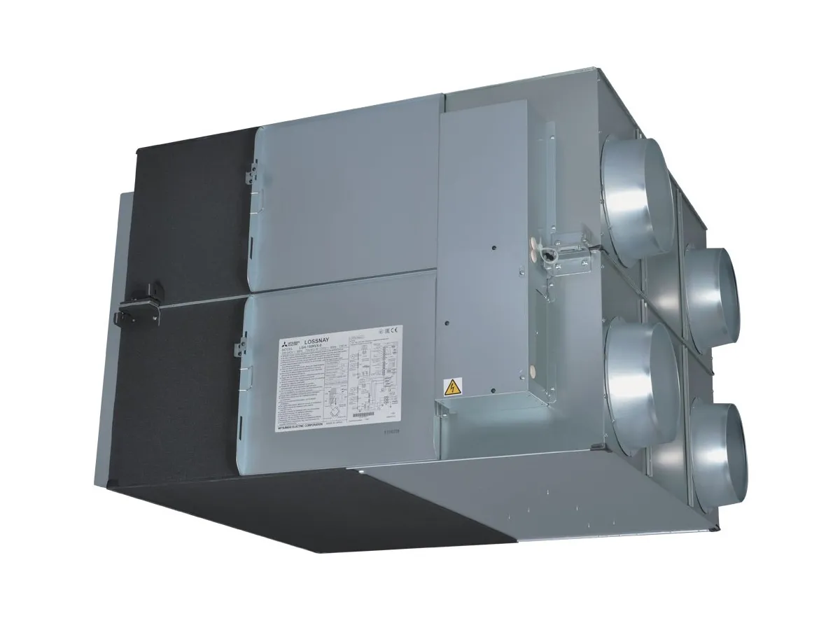 Recuperator de aer cu sistem de ventilație de alimentare și evacuare de tip Mitsubishi Electric LGH-200RVX3-E (debit de aer 2000 m³/h)