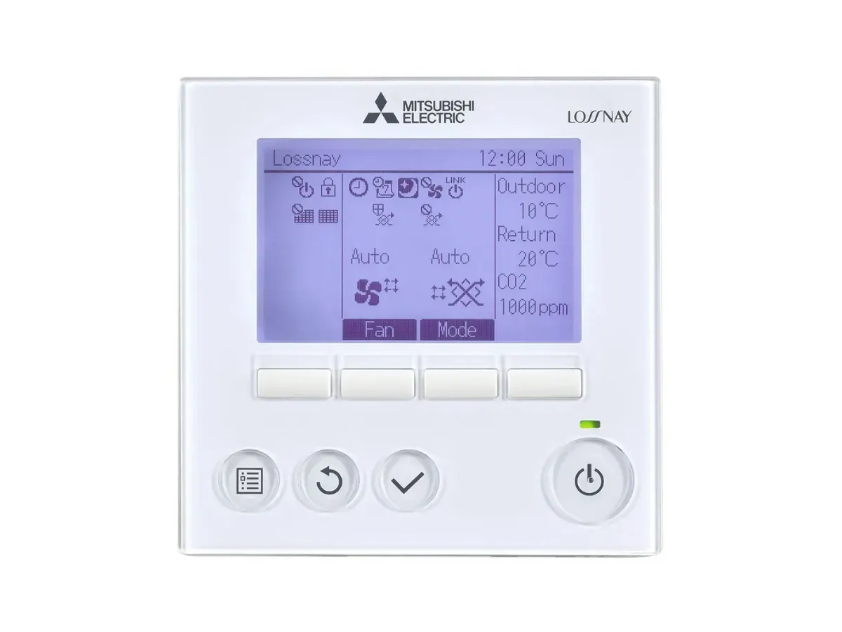 Recuperator de aer cu sistem de ventilație de alimentare și evacuare de tip Mitsubishi Electric LGH-200RVX3-E (debit de aer 2000 m³/h)