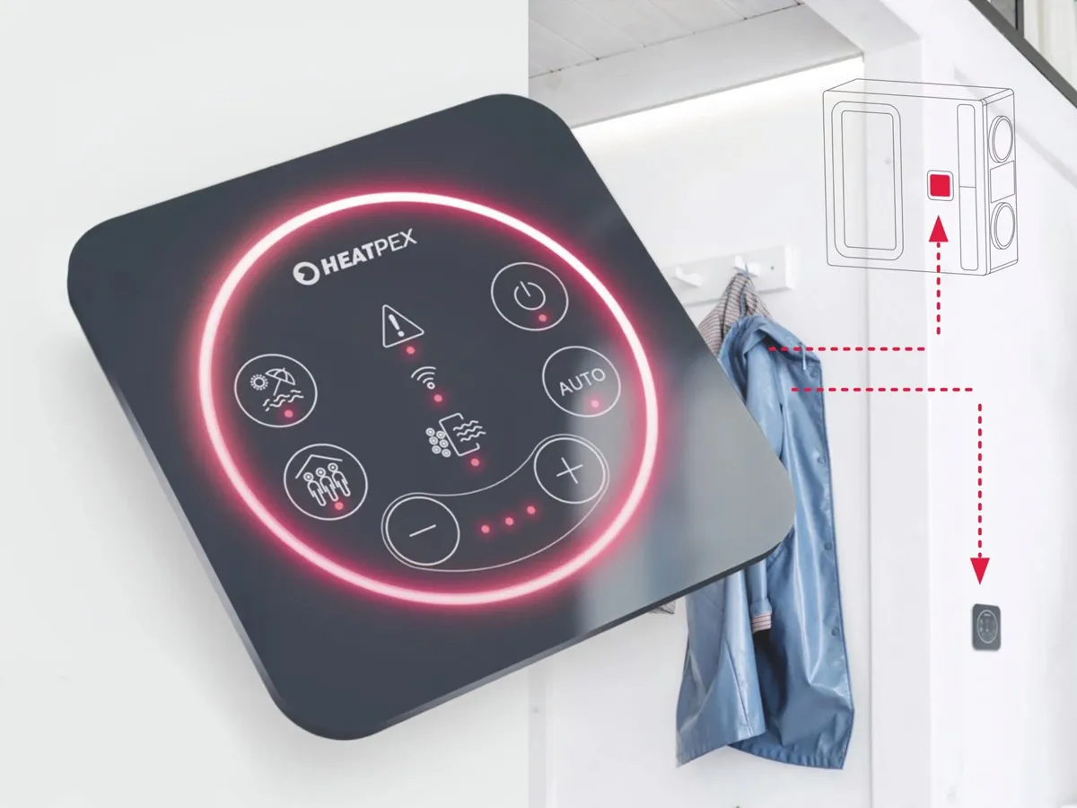 Recuperator de aer cu sistem de ventilație de alimentare și evacuare Heatpex ARIA VITALE MVHR SILVER (debit de aer 600 m³/h)